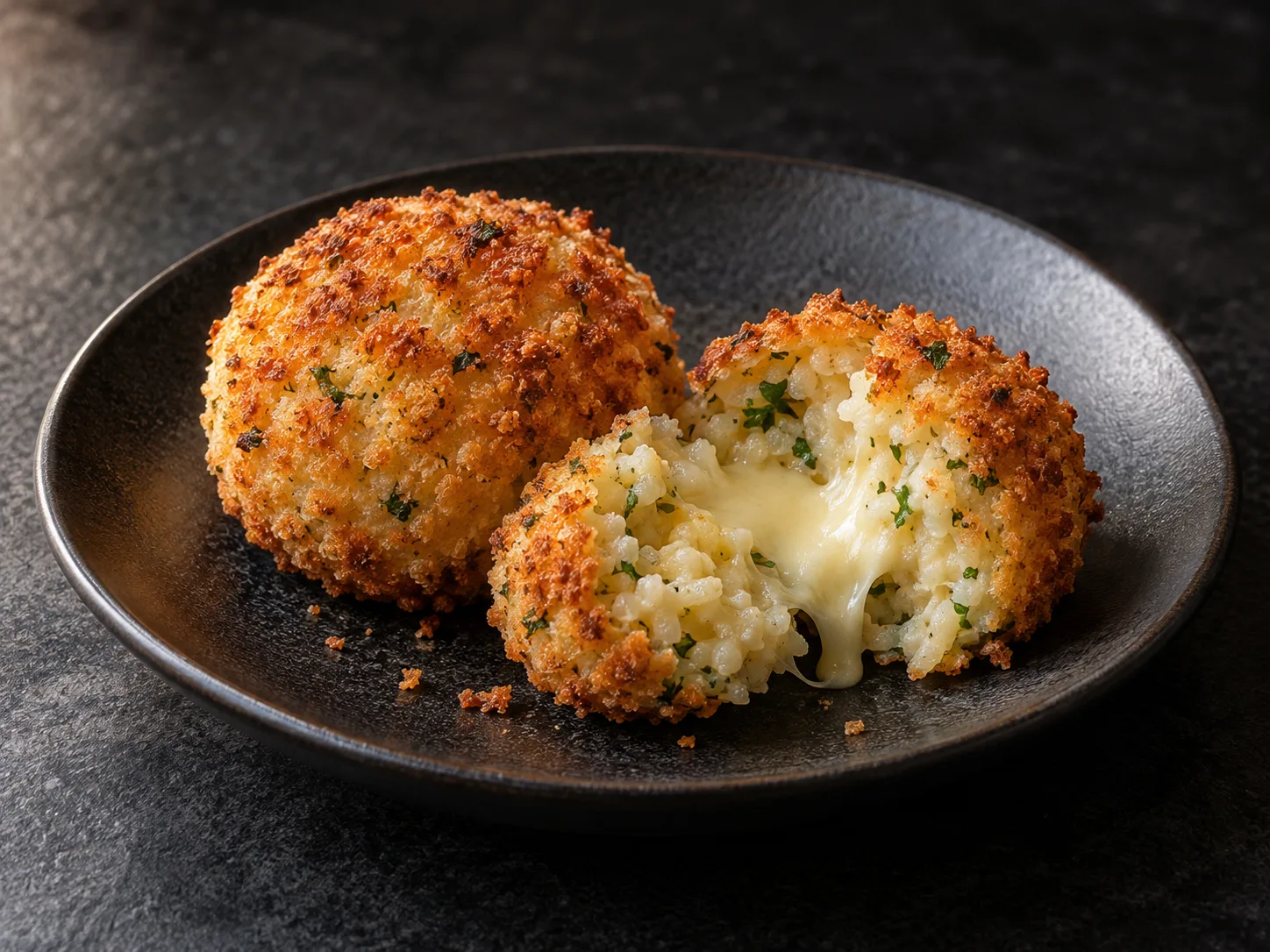 Bolinhos de arroz com queijo no forno