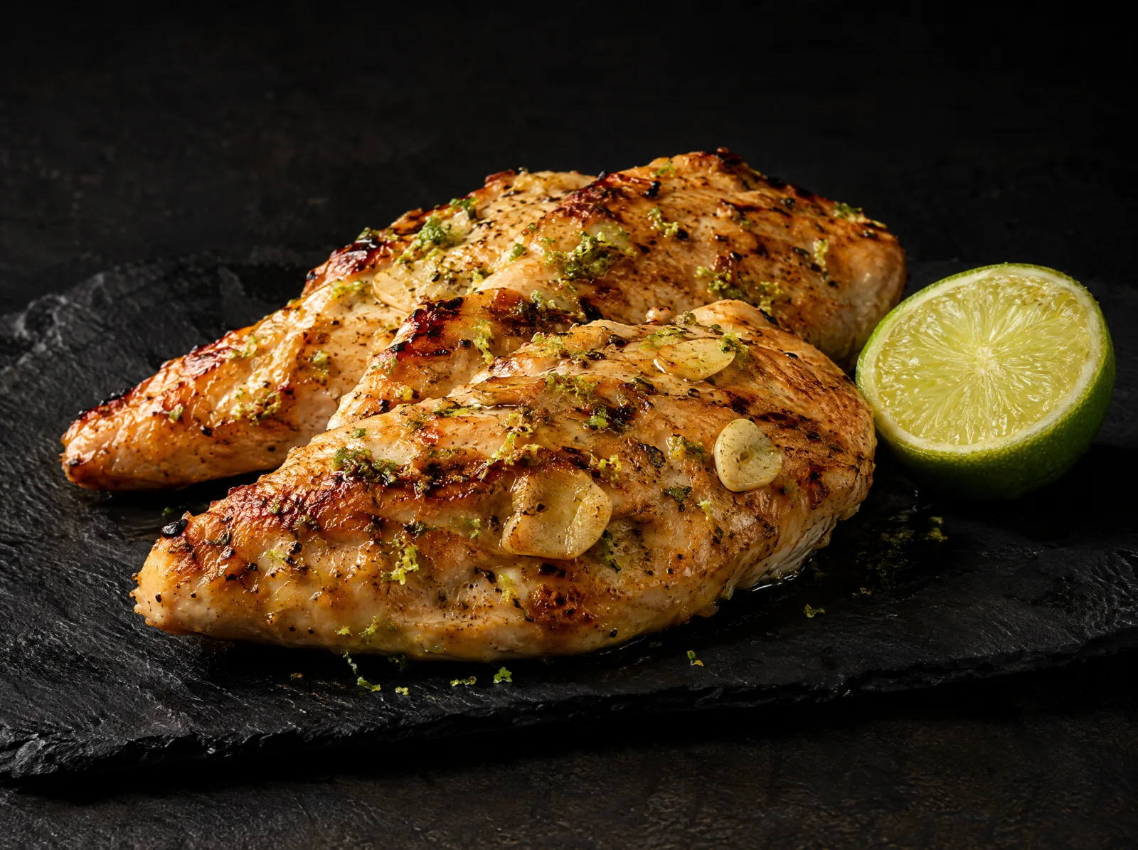 Frango ao limão com alho