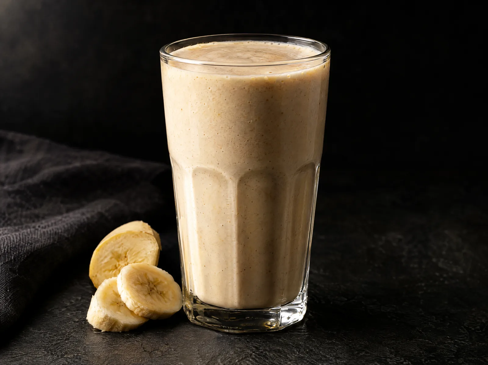 Shake pós-treino de banana e pasta de amendoim